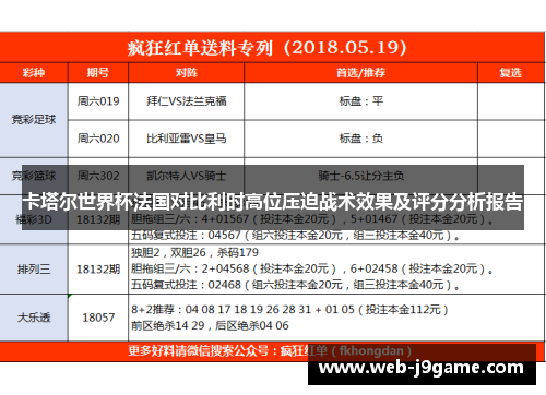 卡塔尔世界杯法国对比利时高位压迫战术效果及评分分析报告