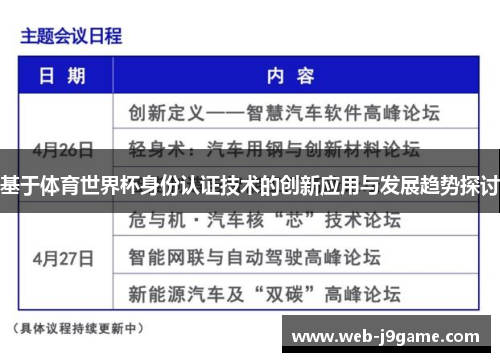 基于体育世界杯身份认证技术的创新应用与发展趋势探讨